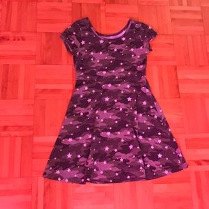 Camouflage Dress With Pastel Pink Stars :)